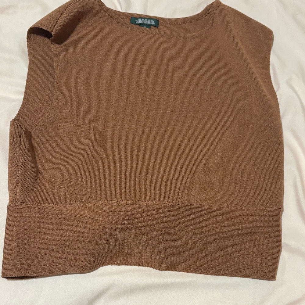 Wild fable  Sleeveless Knit Top in Brown